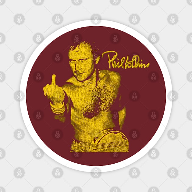 Funny Phil Collins Fan Art Yellow Gold Magnet by Bingung Mikir Nama Design